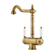 Смеситель Omoikiri Amagasaki-AB 4994292 для кухонной мойки, античная латунь