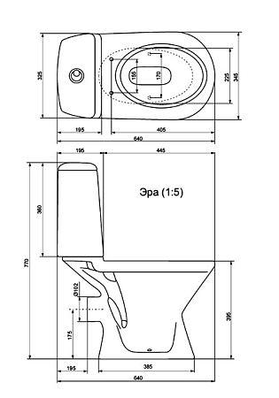 Унитаз-компакт Jika Era 8245320002421, горизонтальный выпуск, нижняя подводка