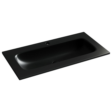 Раковина накладная Ceramica Nova Grace CN7019MB 91x45,7x13,7 с отв. под смесит., черный матовый