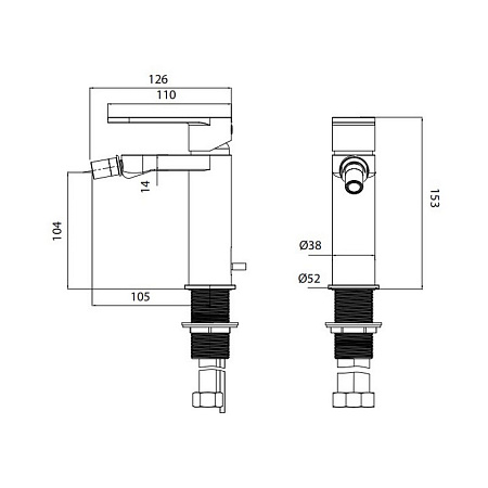 Смеситель M&Z Castello CSL00300M для биде хром