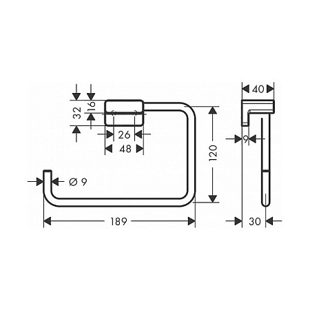 Полотенцедержатель Hansgrohe AddStoris 41754140 шлифованная бронза