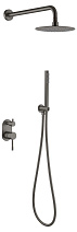 Душевой комплект Boheme Uno 464-GM для душа, оружейная сталь