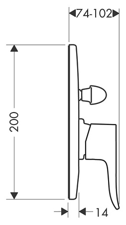 Смеситель Hansgrohe Metris 31484000 для ванны с душем, хром