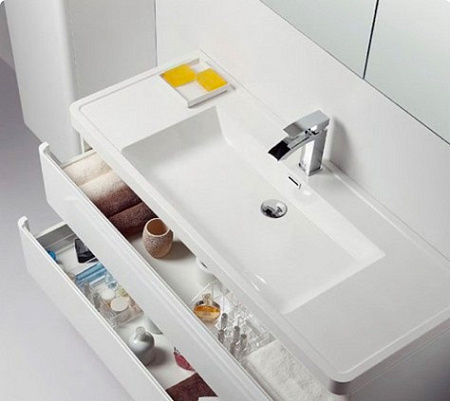 Тумба для комплекта BelBagno Ancona-N ANCONA-N-900-2C-SO-BL 90 bianco lucido, подвесная