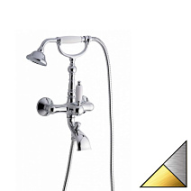 Смеситель Emmevi Laguna 40011CO для ванны с душем, хром/золото Смеситель Emmevi Laguna 40011CO для ванны с душем, хром/золото