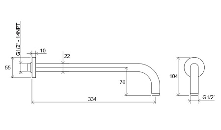 Кронштейн для верхнего душа Ravak X07P571 702.20 черный