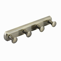 Вешалка на 4 крючка WasserKRAFT Exter K-1094 светлая бронза