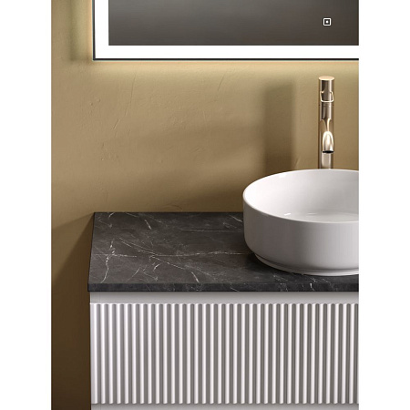 Мебель для ванной со столешницей Sancos Snob R 100 SNR100W+TT100A1X Bianco/Black Sky