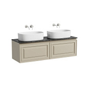Тумба c раковиной и столешницей Sancos Very 140 VR70CE+TT140A1 Beige Soft/Black Sky