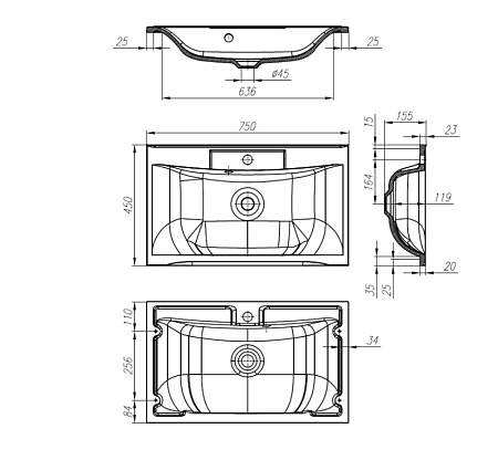 Мебель для ванной BelBagno Marino MARINO-750-2C-SO-BO-P 75 bianco opaco
