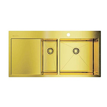 Кухонная мойка Omoikiri Akisame 100-2-LG-R 100х51 светлое золото