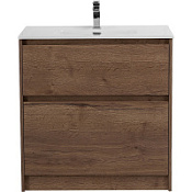 Тумба с раковиной BelBagno Kraft KRAFT39-800/390-2C-PIA-RT 80 напольная Rovere Tabacco