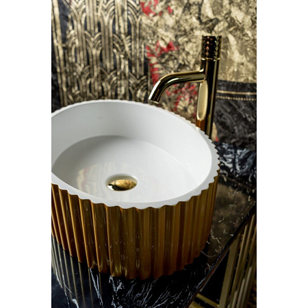 Раковина Armadi Art Canale 878-G рифленая, золото