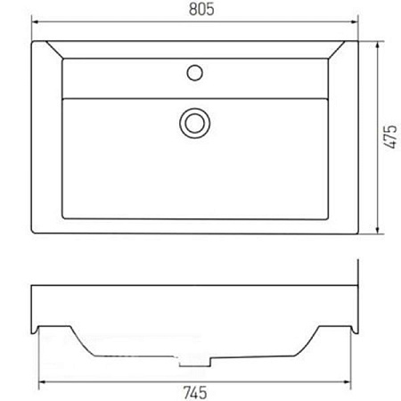 Мебельная раковина Opadiris Дрея 192185 Q800