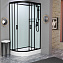 Душевая кабина Frank F412R М Black 120x80x220 без крыши, черный - фото 1