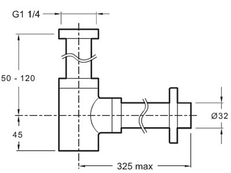 Сифон Jacob Delafon E78297-CP для раковины