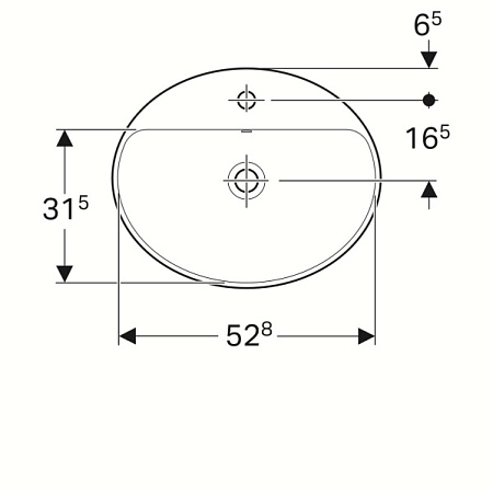 Раковина Geberit Variform 500.720.01.2 55х45 белый