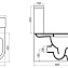 Чаша для унитаза-компакта BelBagno Marino BB105CPR безободковая - фото 7