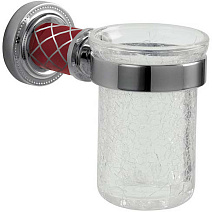 Стакан Boheme Murano 10904-R-CR для зубных щеток, хром/рубиновый