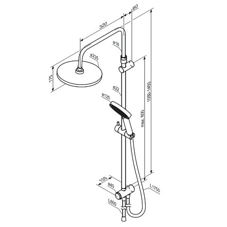 Душевая стойка Damixa Apollo 947000000 хром