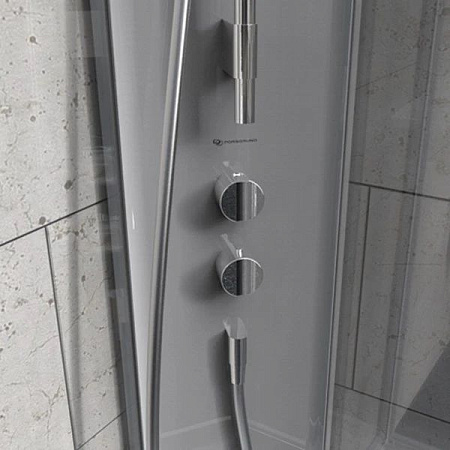 Душевая кабина IDO Showerama 10-5 131.404.207.313 100x100 стекло прозрачное, профиль белый