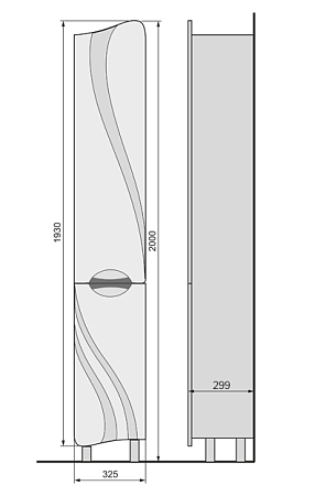 Шкаф-пенал Velvex Belvento Fly 200 белый