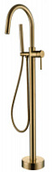 Смеситель Boheme Uno 469-MG для ванны с душем, напольный, золото матовое