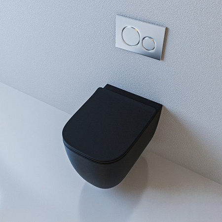 Унитаз подвесной beWash Schutz BKWHR102510 с системой микролифт, черный матовый