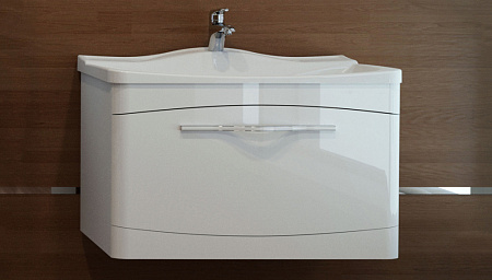 Тумба с раковиной Velvex Iva 65 белая