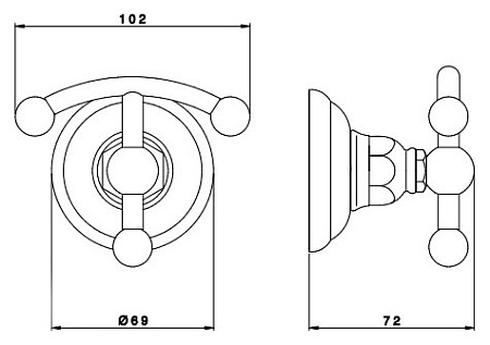 Крючок Nicolazzi Classica 1481DB