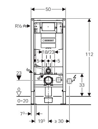Система инсталляции для унитазов Geberit Duofix Omega 111.060.00.1