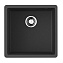 Кухонная мойка Omoikiri Bosen 44-U-BL 44x44x19 черный - фото 1