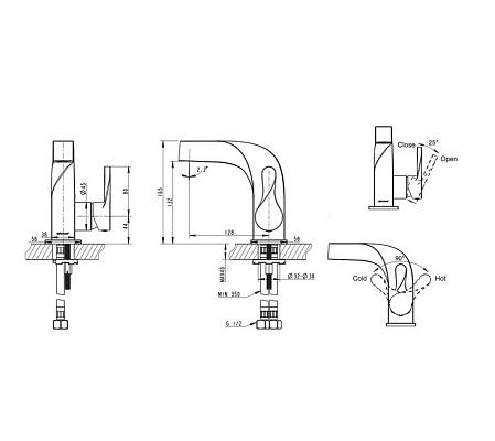 Смеситель Bravat Wave F174108C для раковины