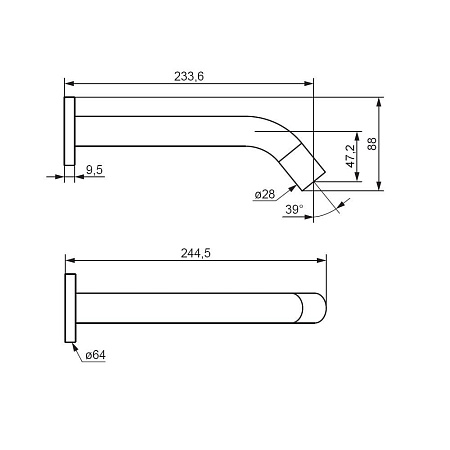 Смеситель Damixa Scandinavian Pure 360270300 для раковины, черный