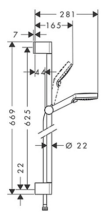 Душевой гарнитур Hansgrohe Crometta 26533400 белый/хром