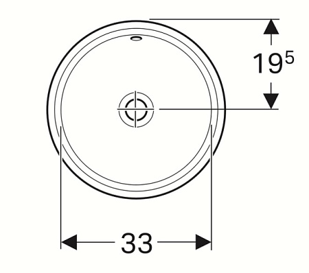 Раковина Geberit Variform 500.744.01.2 33 белый