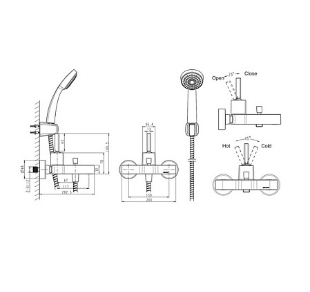 Смеситель Bravat Spring F679113C-B для ванны с душем