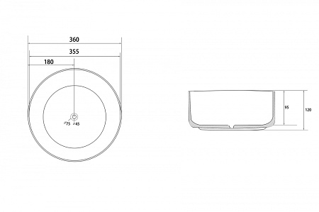 Раковина накладная ABBER Bequem AC2108MC коричневый матовый