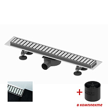 Душевой лоток Tece TECElinus 15100099 90 с решеткой, со стаканом, с мембраной Душевой лоток Tece TECElinus 15100099 90 с решеткой, со стаканом, с мембраной