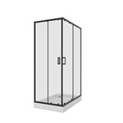 Душевой уголок Niagara Nova NG-6881-08 BLACK 80x100x195 стекло прозрачное/профиль черный