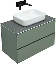 Тумба с раковиной Allen Brau Infinity 1.21001.CGM 84.2 олива матовый