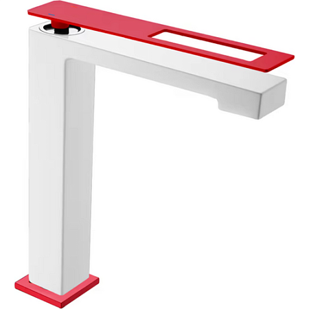 Смеситель Boheme Q 142-WR для раковины, белый/красный