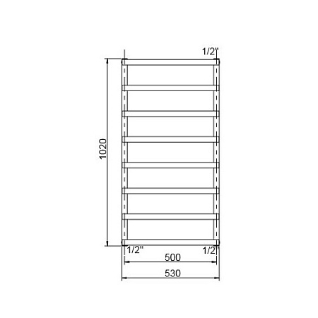 Полотенцесушитель водяной Cordivari Alessandra 3551680400004 102x53