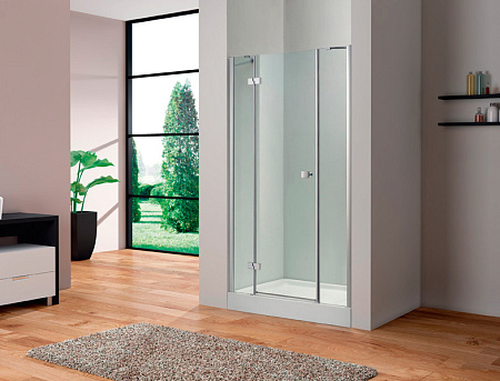 Душевая дверь в нишу Cezares Crystal CRYSTAL-B-13-80+60/60-C-Cr-L 195 L прозрачное стекло