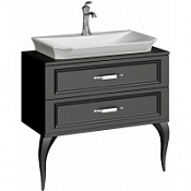 Тумба с раковиной Aqwella 5 stars LaDonna LAD0108BLK 85 черный Тумба с раковиной Aqwella 5 stars LaDonna LAD0108BLK 85 черный
