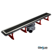 Душевой лоток Pestan Confluo Premium Line 950 Black Glass 13000351 хром матовый/рамка хром