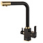 Смеситель Zorg Steel Hammer SH 805 BLACK BR для кухонной мойки/для фильтра, черный металл/бронза - фото 1