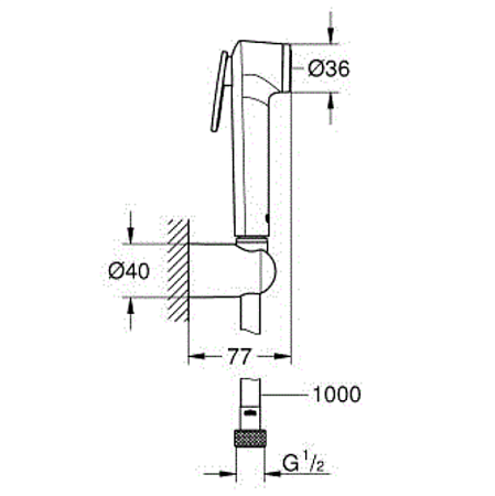 Гигиенический душ Grohe Tempesta-F 26352000