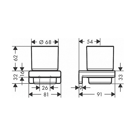 Стакан Hansgrohe AddStoris 41749000 хром