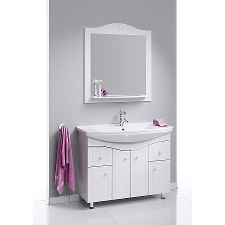 Тумба под раковину Aqwella Франческа FR0110 105 напольная, белый